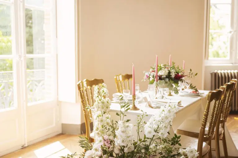 Faire-part mariage romantique moderne rose rouge bordeaux