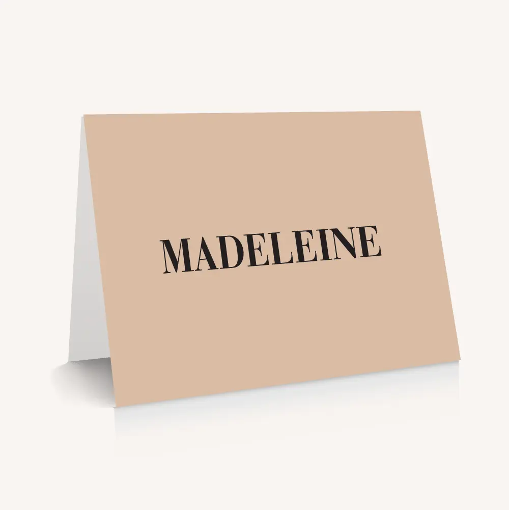 Marque-place mariage abstrait boho sahara couleur sable terracotta beige désert