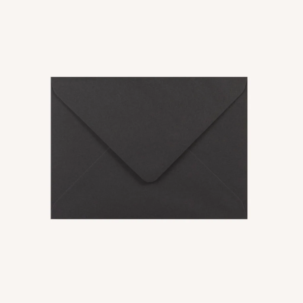 Enveloppe mariage faire-part papeterie épuré noir blanc neutre unisexe élégant