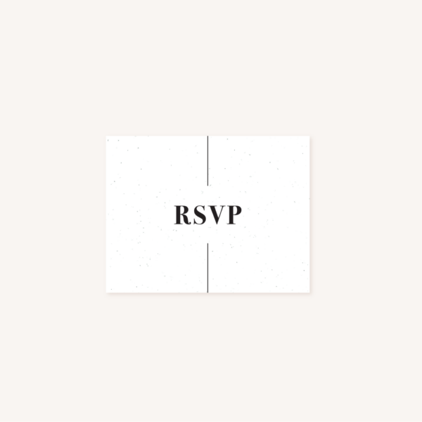 RSVP mariage faire-part papeterie épuré noir blanc neutre unisexe élégant