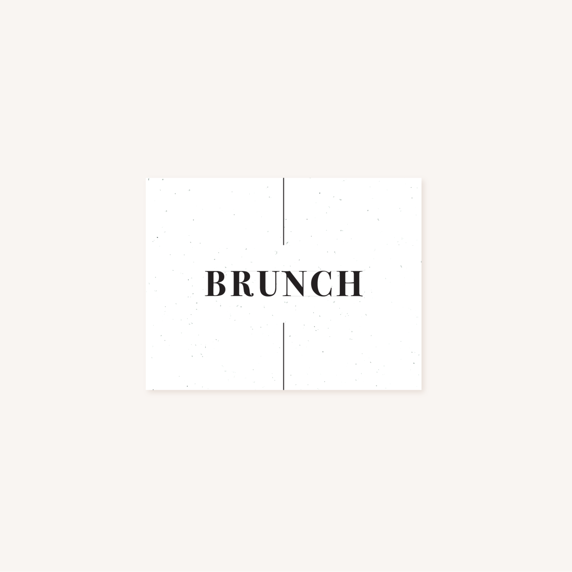 Brunch mariage faire-part papeterie épuré noir blanc neutre unisexe élégant