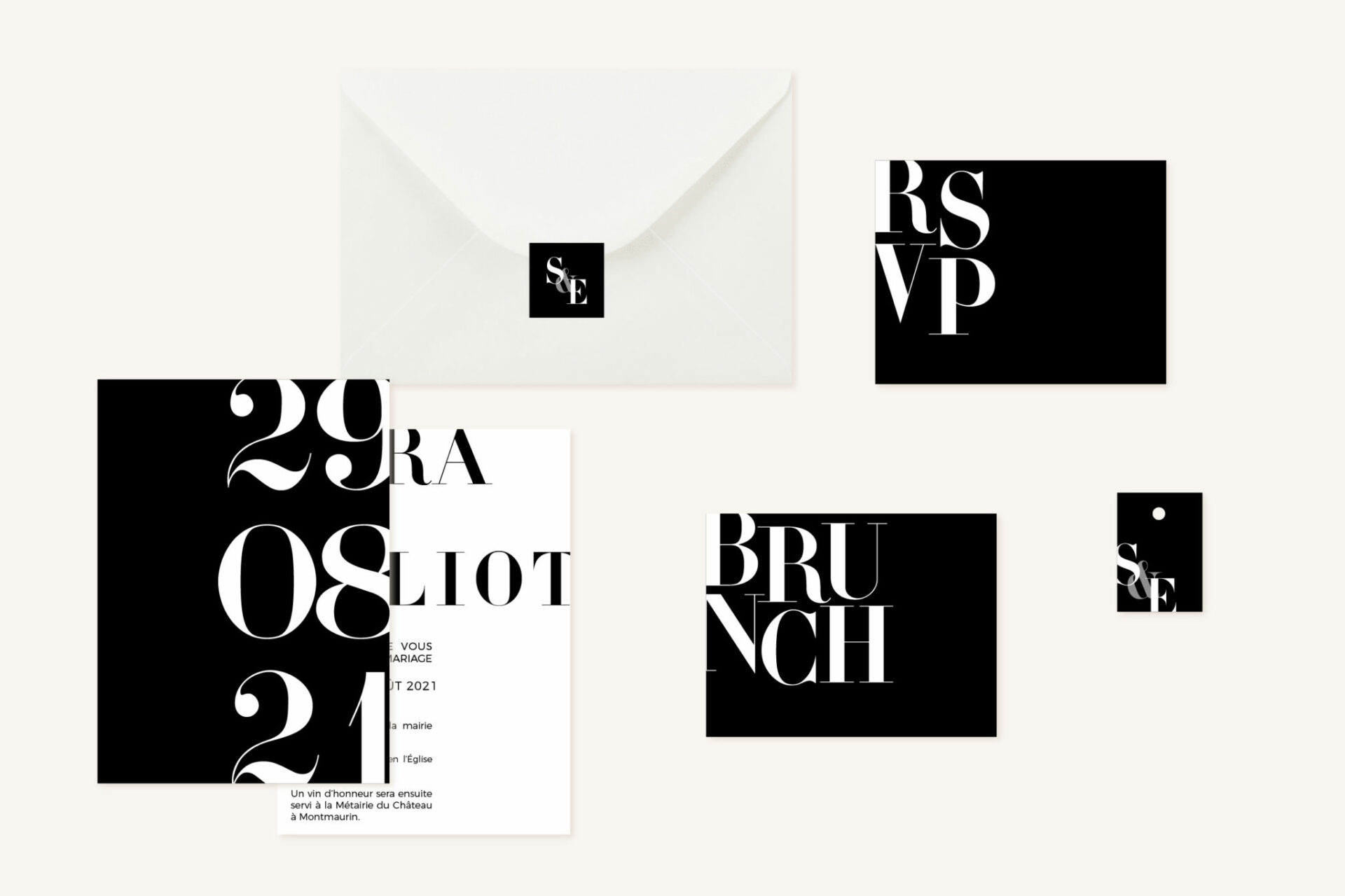 Collection black and white noir et blanc moderne lettering innovant graphique