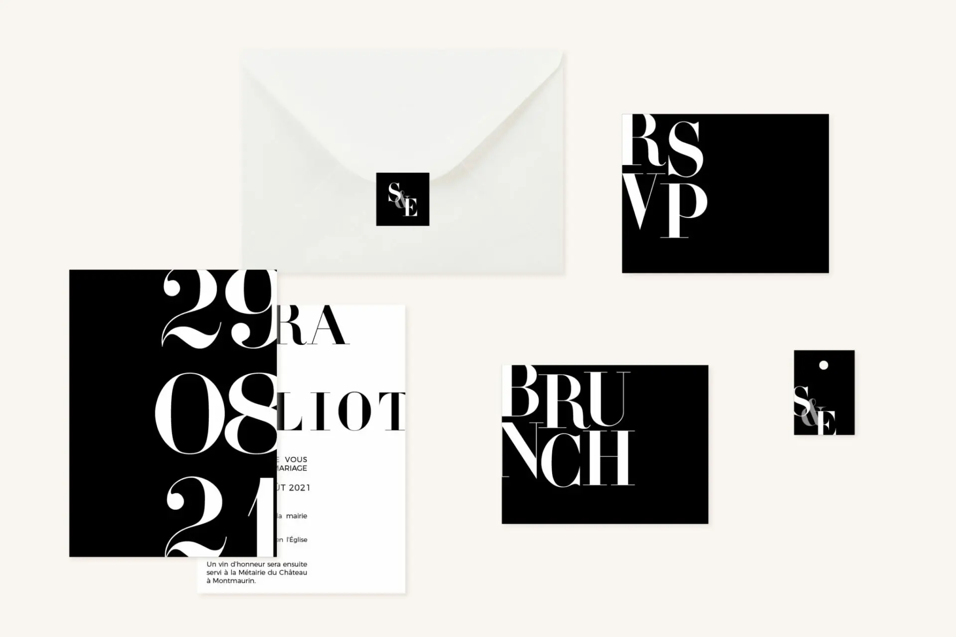 Collection black and white noir et blanc moderne lettering innovant graphique