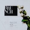 Brunch black and white noir et blanc moderne lettering innovant graphique
