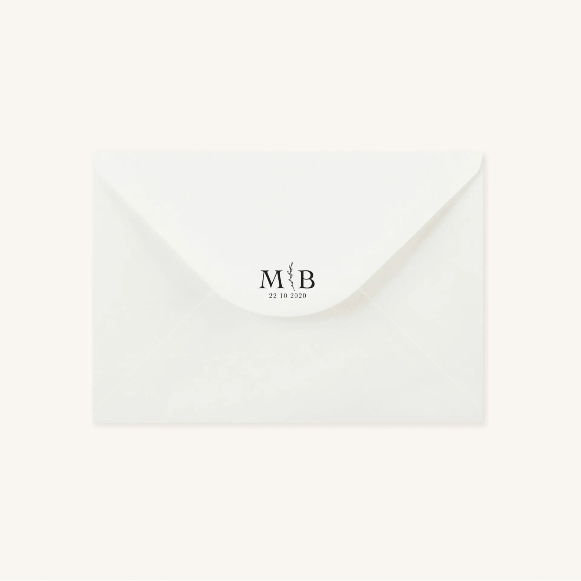 Enveloppe blanche mariage nude rose gris beige élégant sobre