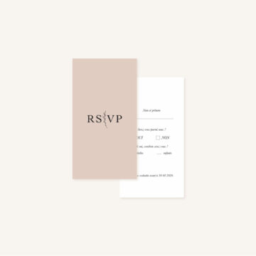 RSVP mariage nude rose gris beige élégant sobre