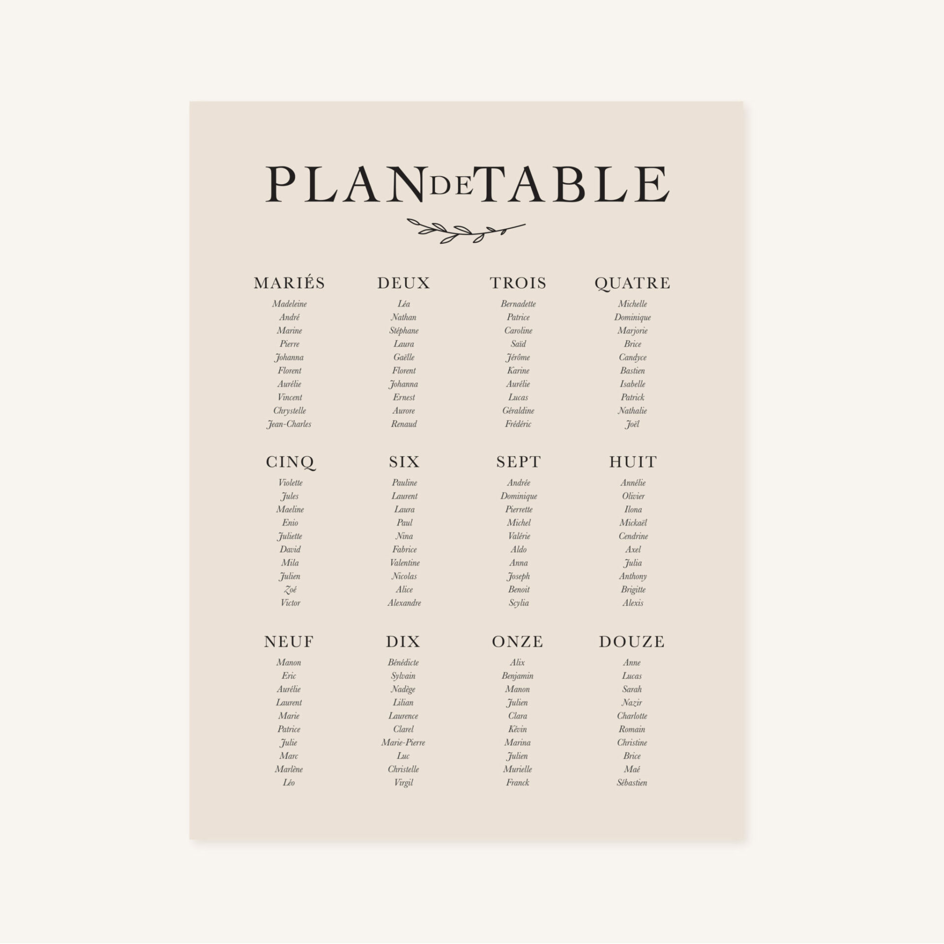 Carte pendeloque en plexiglas pour plan de table ou livre d'or