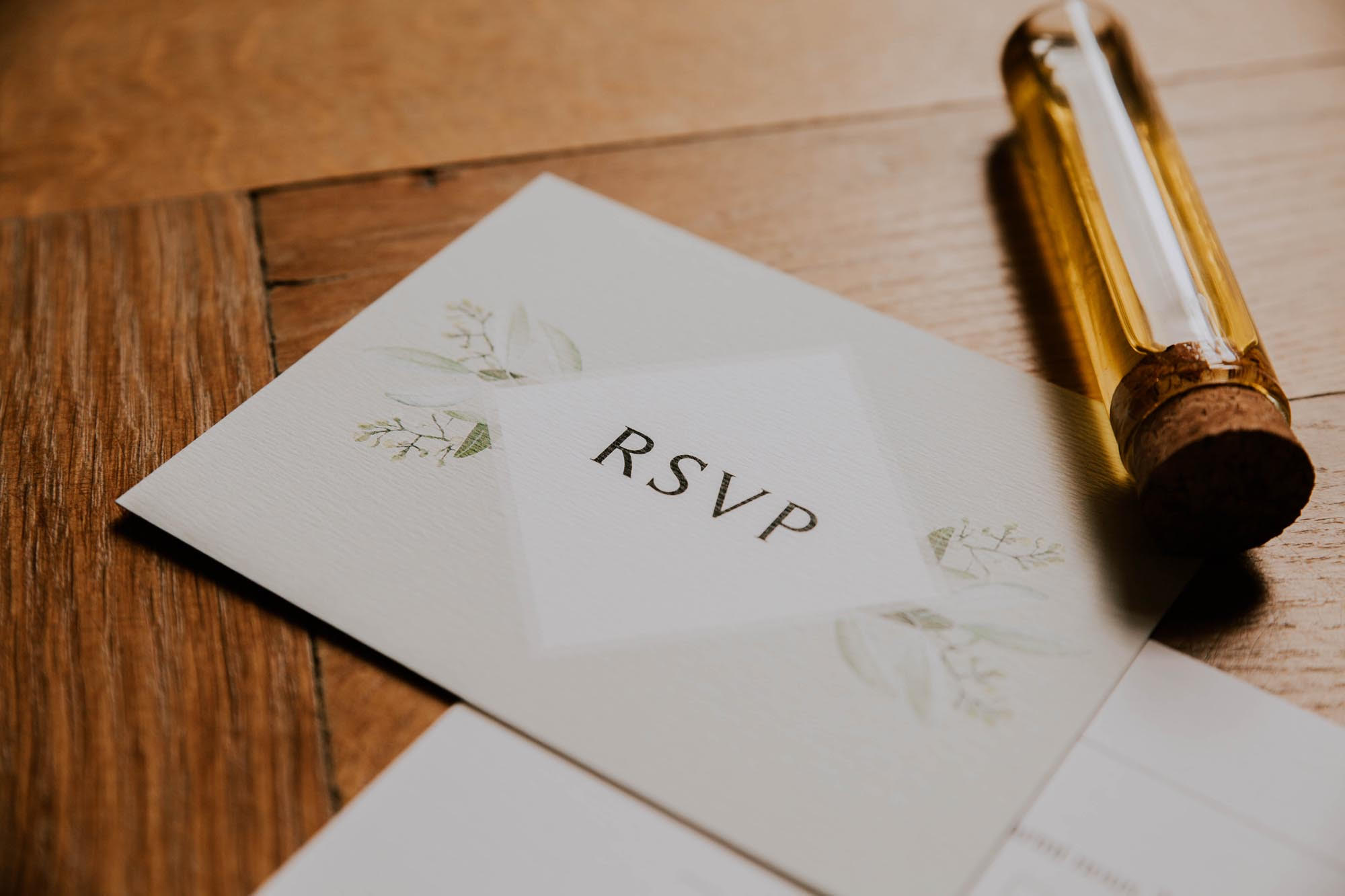 RSVP mariage olivier nature blanc vert kraft champêtre