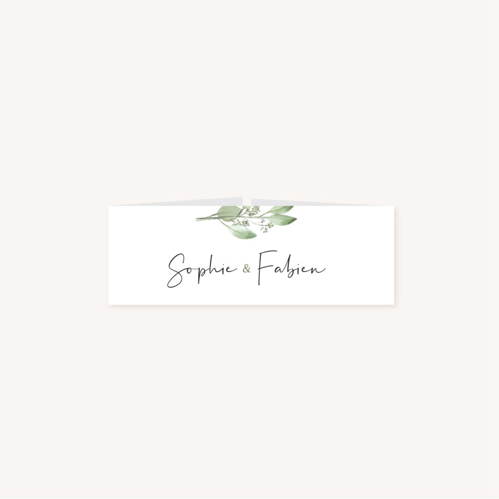 Bandeau mariage olivier nature blanc vert kraft