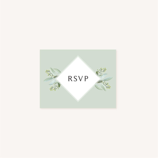 RSVP mariage olivier nature blanc vert kraft