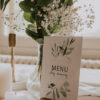 Menu mariage olivier nature blanc vert