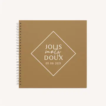 Livre d'or mariage olivier nature blanc vert kraft