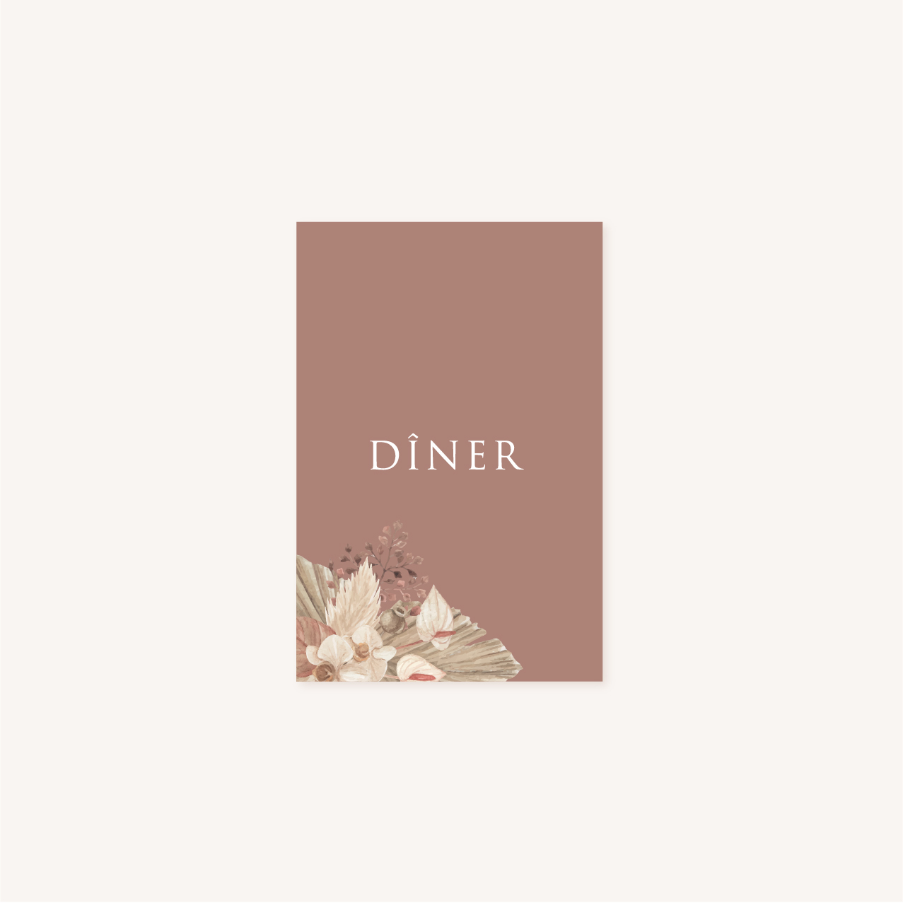 Dîner pampa bohème boho boho chic Fleurs séchées floral mariage ocre terracotta