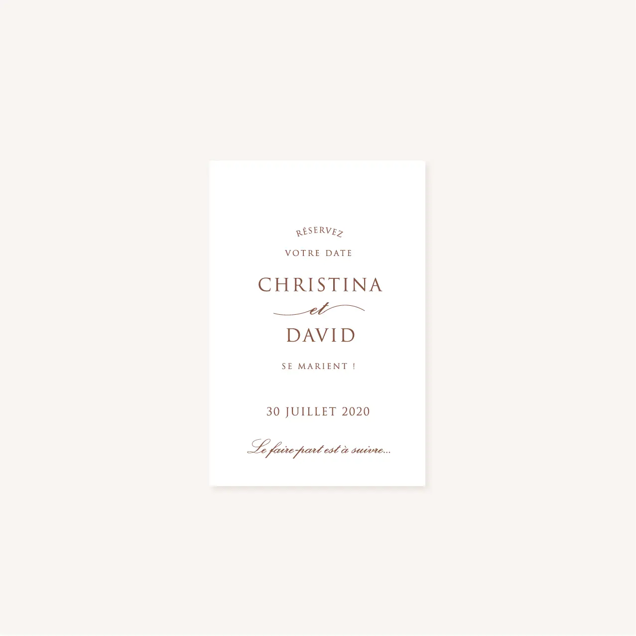 Save the date pampa bohème boho boho chic Fleurs séchées floral mariage ocre terracotta