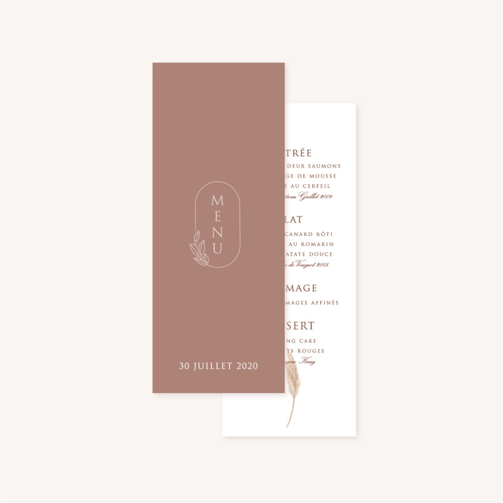 Panneau plan de table mariage Pampa - Le Comptoir du Bonheur
