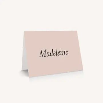 Marque-place mariage nude rose gris beige élégant sobre
