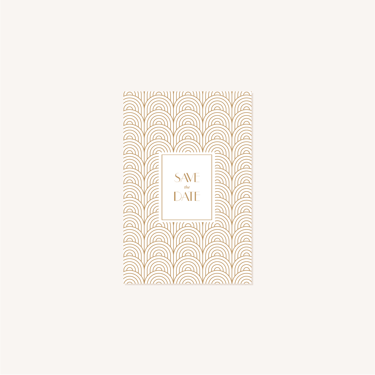 Save the date faire-part mariage or blanc noir gatsby art deco