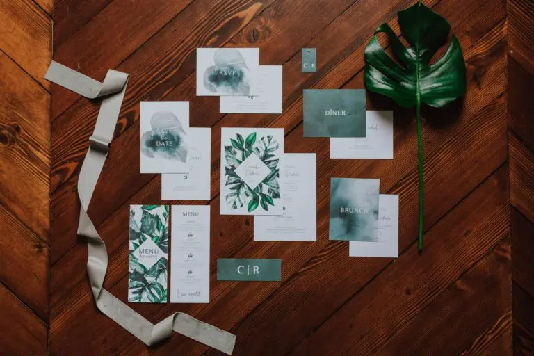 Collection tropique vert et blanc feuillage