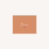 Diner faire-part mariage terre de sienne terracotta marron nature boheme beige or