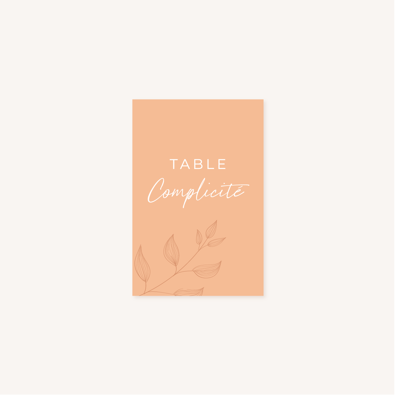 Nom de table mariage terre de sienne terracotta marron nature boheme beige or