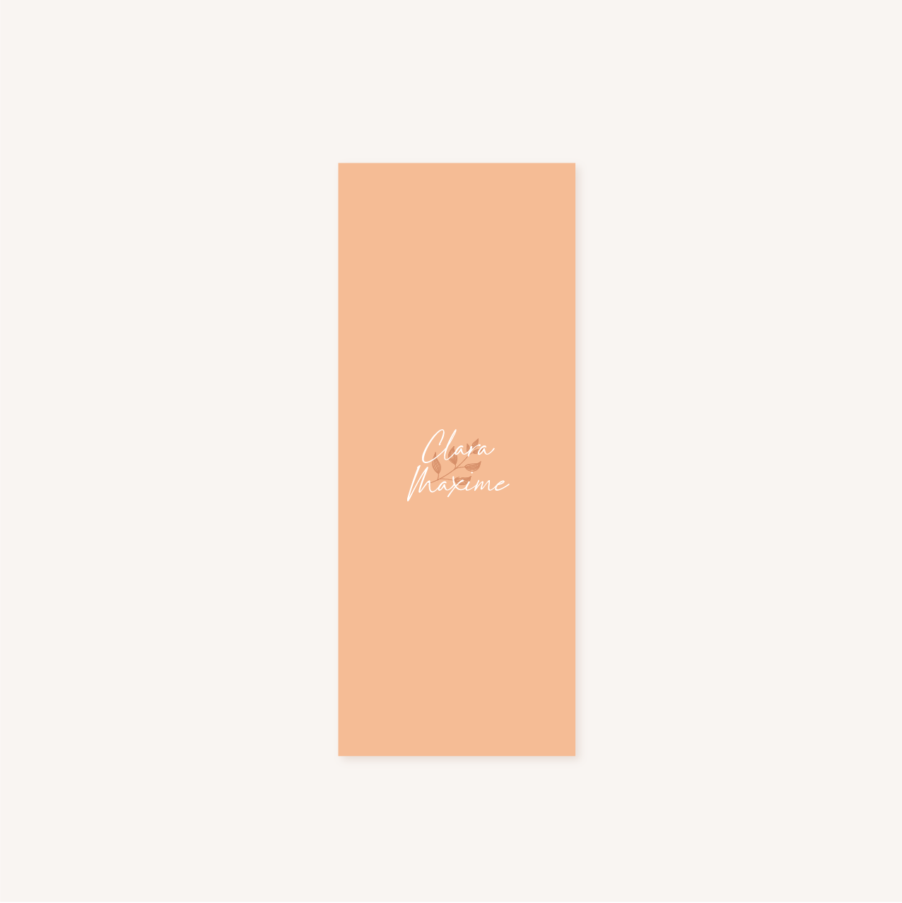 Menu individuel mariage terre de sienne terracotta marron nature boheme beige or