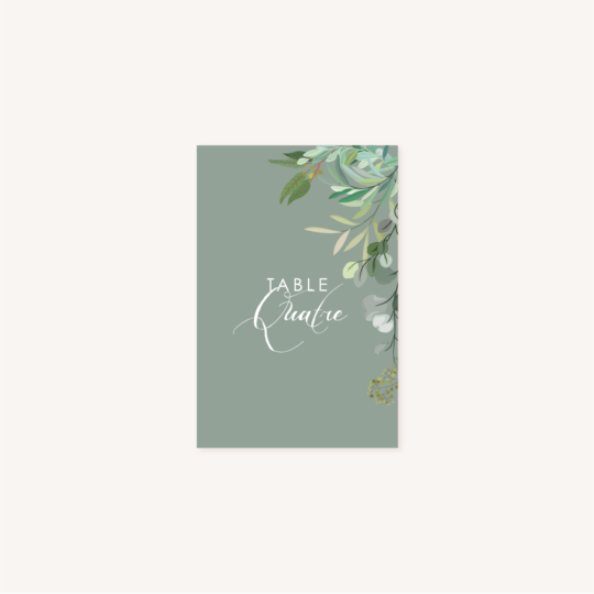 Nom de table mariage Eucalyptus - Le Comptoir du Bonheur