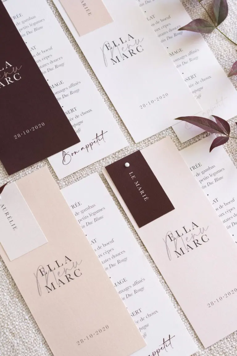 Faire-part mariage burgundy bourgogne rouge floral