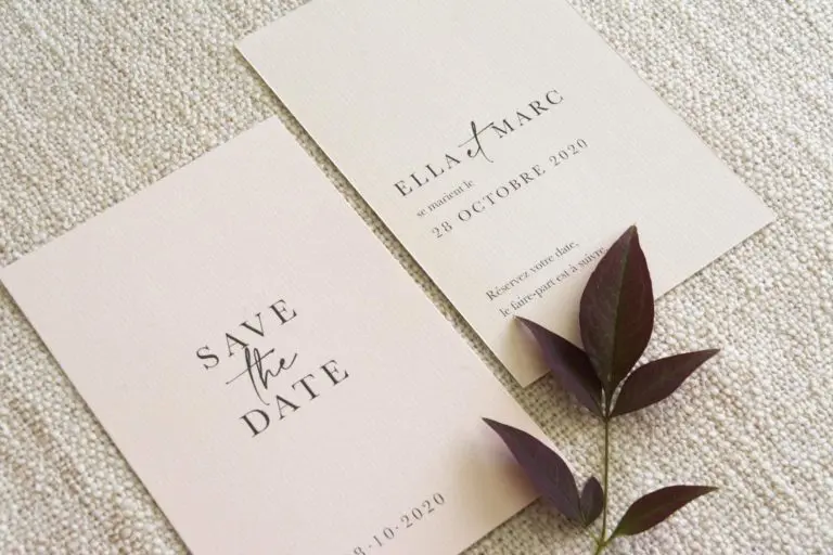 Faire-part-mariage nude épuré sobre élégant