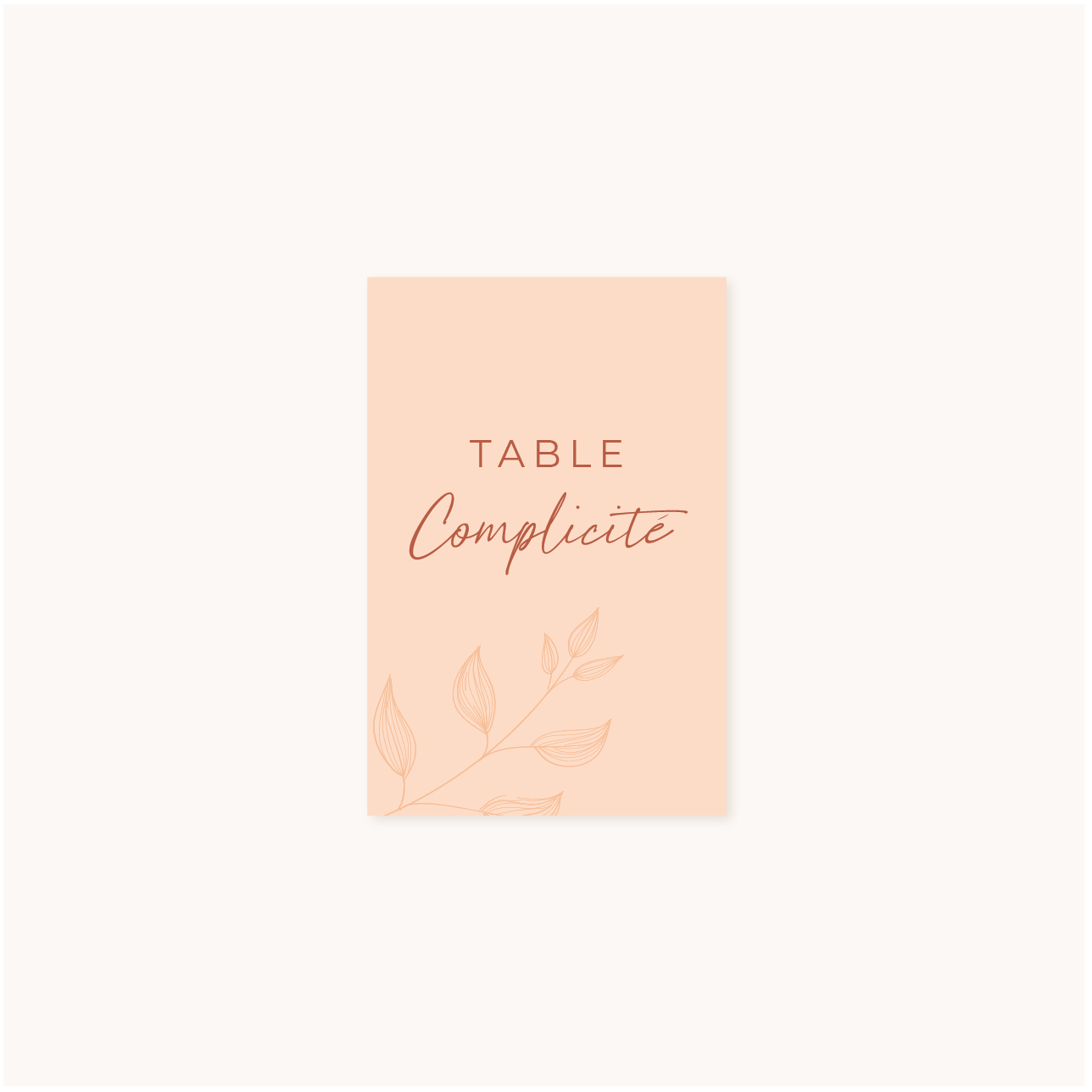 Nom de table mariage terre de sienne terracotta marron nature boheme beige or