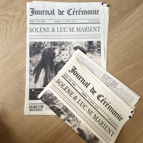 Journal personnalisable de 4, 8 et 12 pages