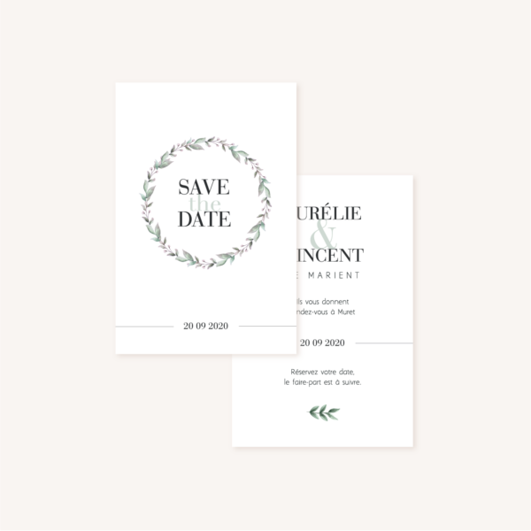 Save the date mariage recto verso, illustrations, portrait, toi et moi, Floral, nature, rose, nude, pêche, vert d’eau, vert menthe, eucalyptus, feuillage, végétal, aquarelle, dessin, couple, photo, romantique, végétal, nature, champêtre