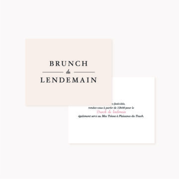 Invitation brunch mariage blush couleurs rose, rose poudré, rose clair, blanc, mariage thèmes doux, romantique