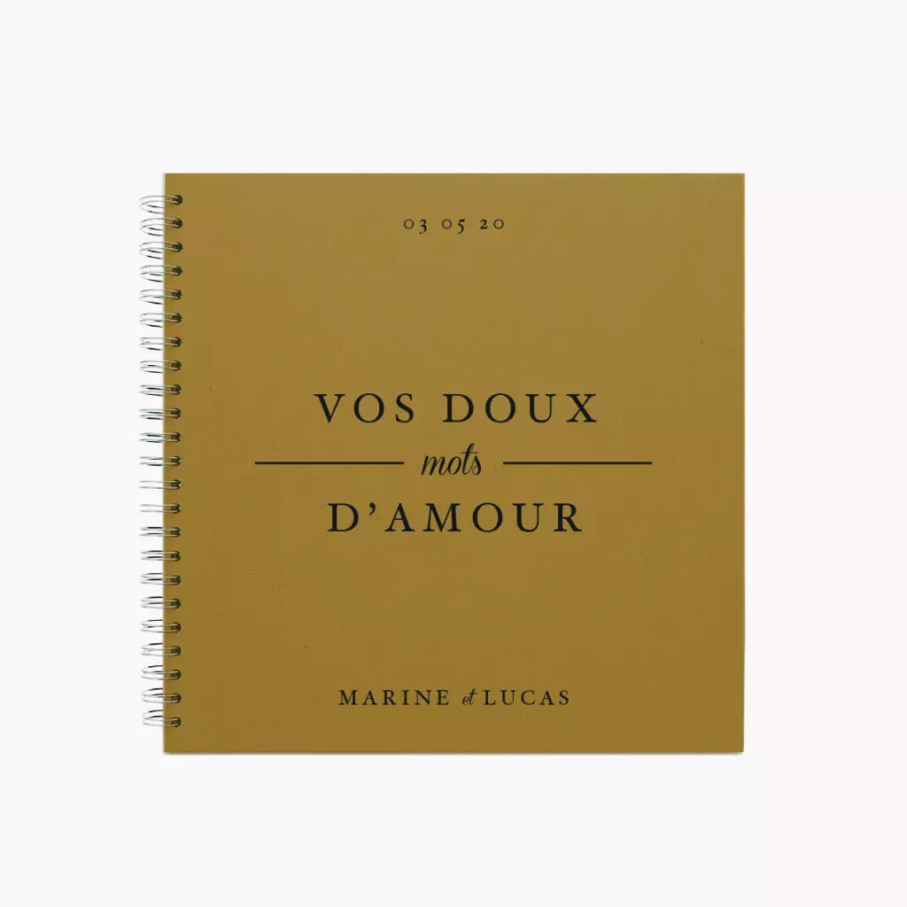Livre d'or mariage kraft personnalisé