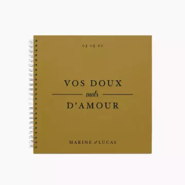 Livre d'or mariage kraft personnalisé