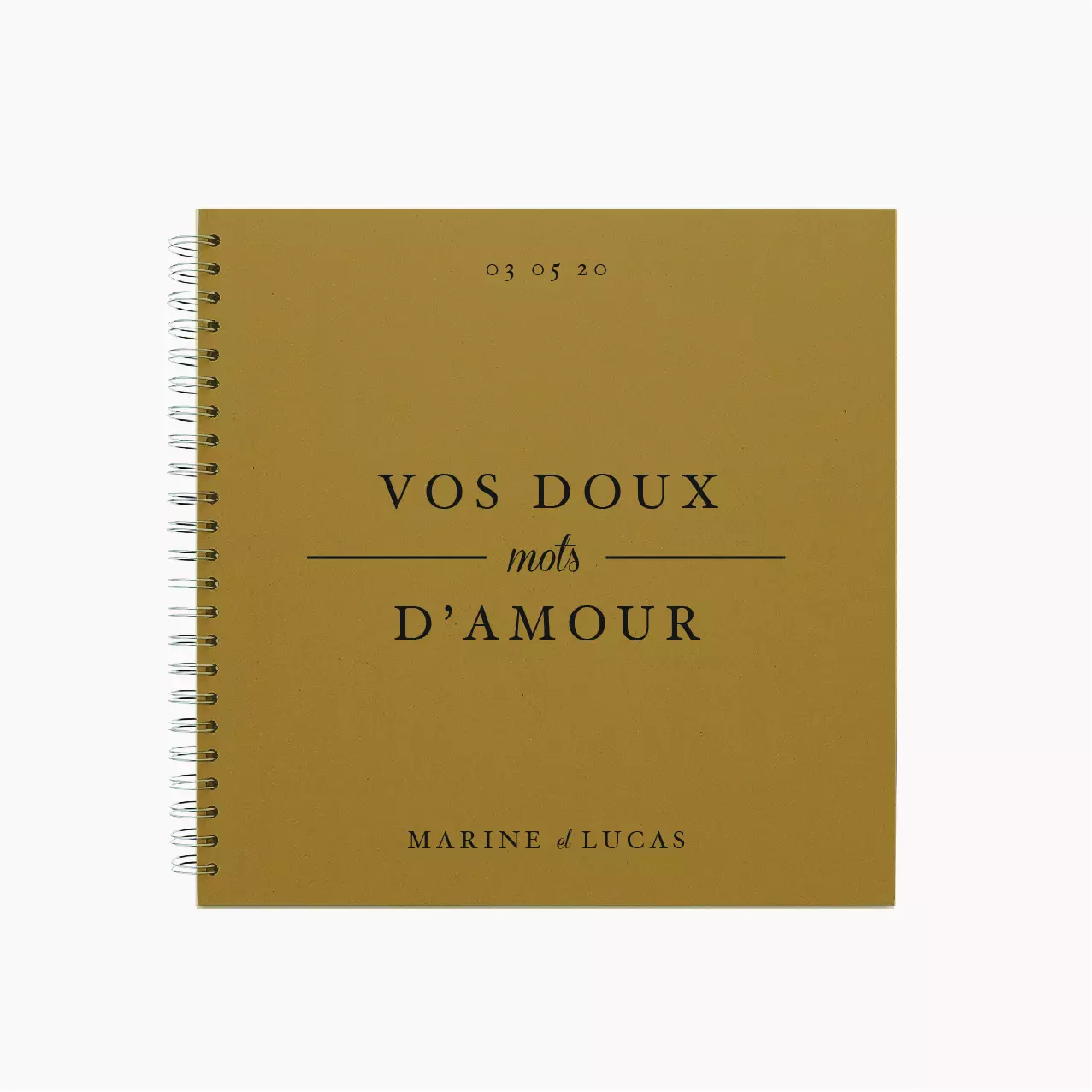 Livre d'or mariage kraft personnalisé