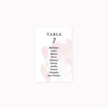 Plan de table mariage blush couleurs rose, rose poudré, rose clair, blanc, mariage thèmes doux, romantique