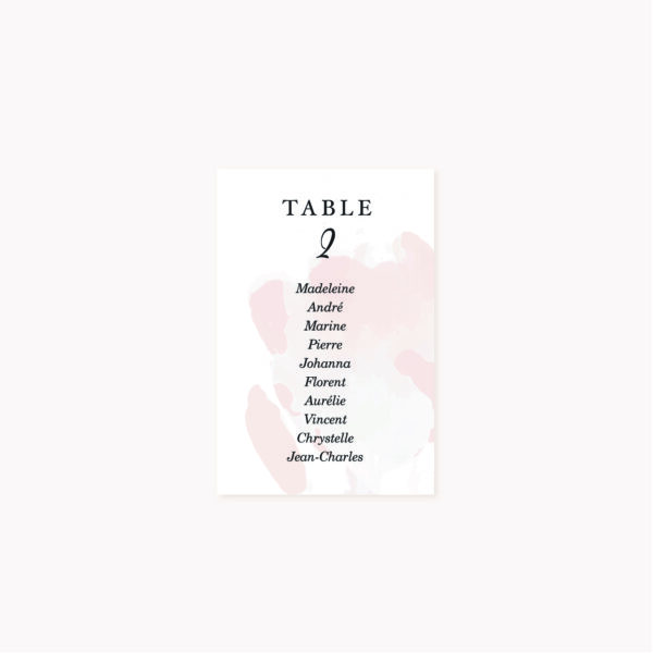 Plan de table mariage blush couleurs rose, rose poudré, rose clair, blanc, mariage thèmes doux, romantique