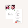 Save the date mariage fleurs floral burgundy eucalyptus bordeaux