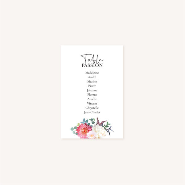 Plan de table mariage fleurs floral burgundy eucalyptus bordeaux