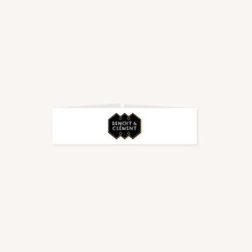 bandeau faire-part mariage art deco gatsby noir or dore