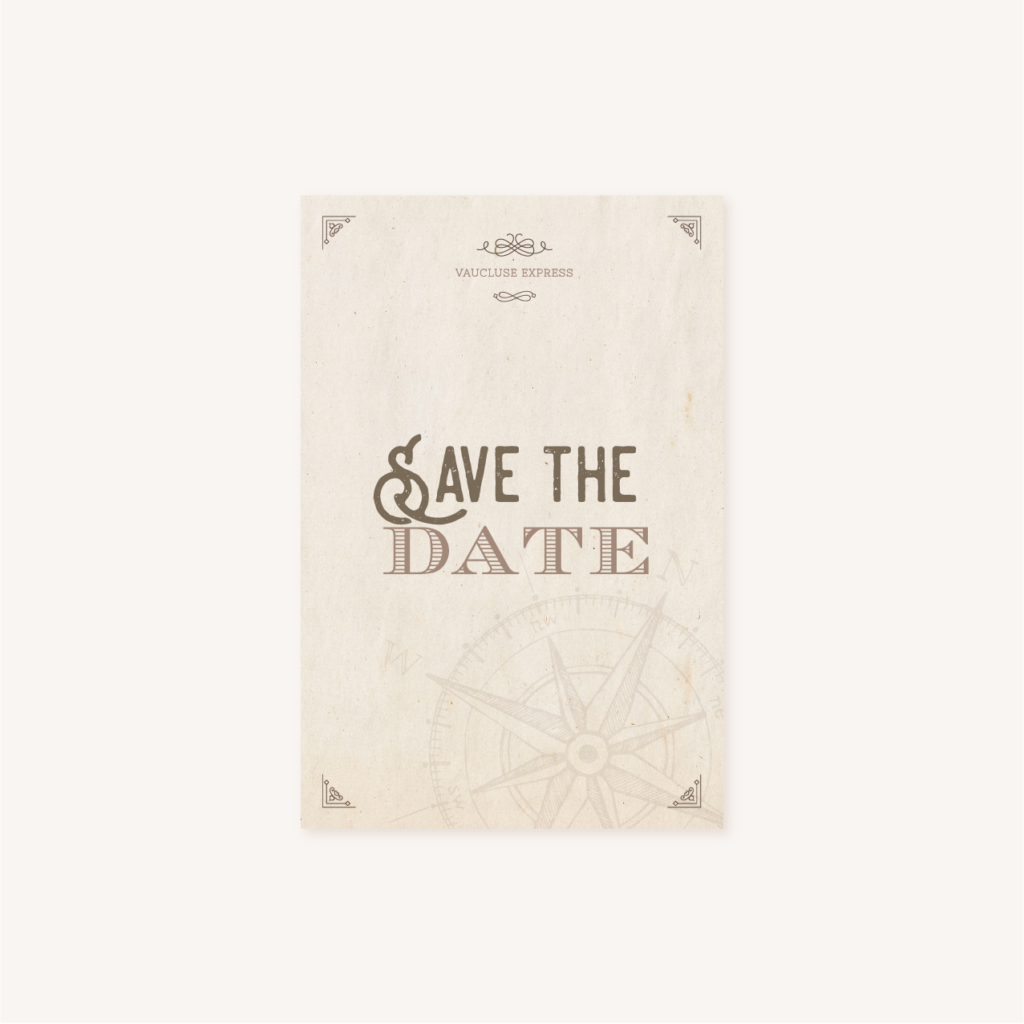 Save the date mariage voyage vintage