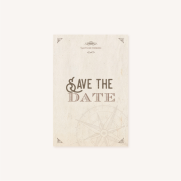 Save the date mariage voyage vintage