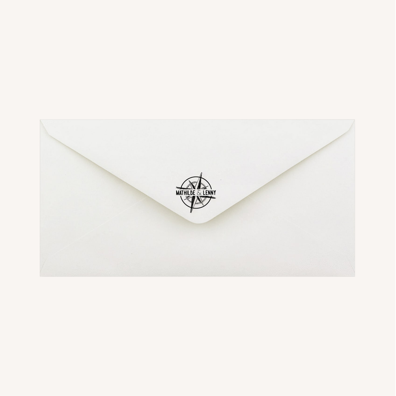 enveloppe blanche tampon mariage voyage vintage