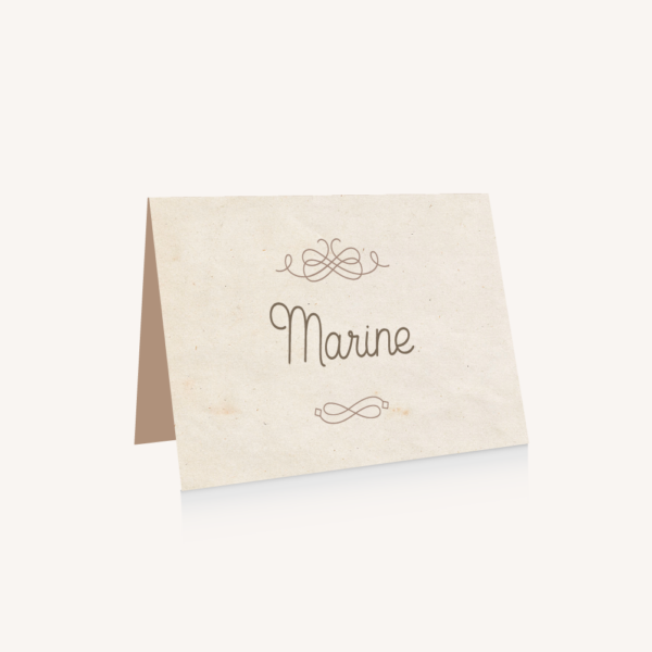 Marque-place mariage thème voyage vintage