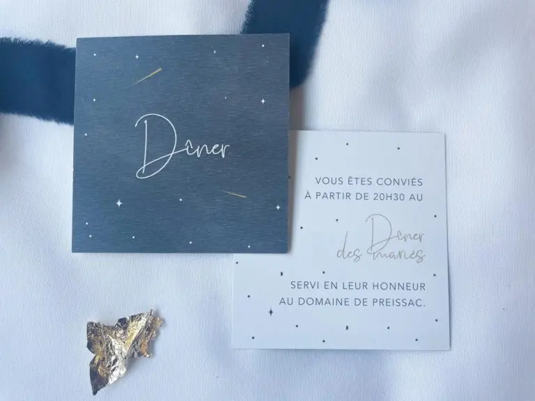 Faire-part mariage étoiles ciel lune nuit étoilée