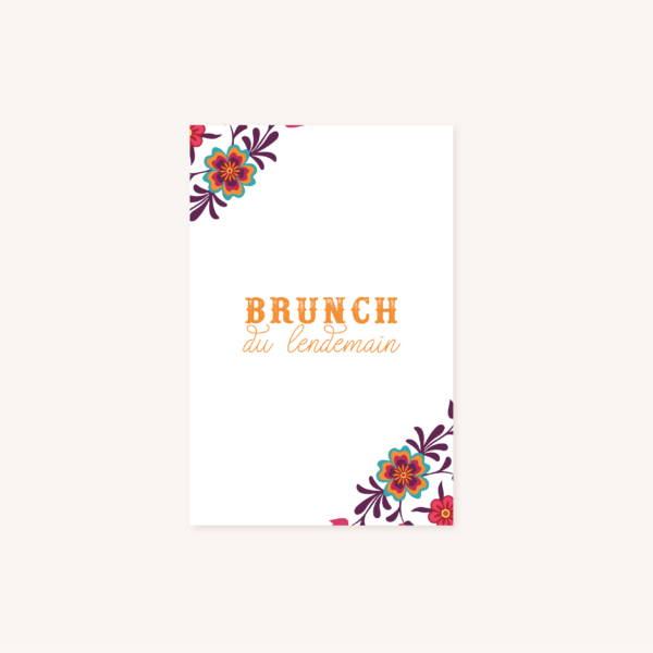 Carton brunch mariage mexico dia de los muertos mexique colorful cinco de mayo