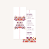 Menu individuel blanc mariage mexico dia de los muertos mexique fiesta original colorful cinco de mayo