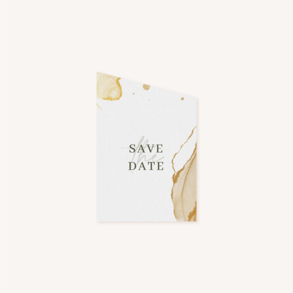 Save the date mariage bohème naturel jaune moutarde vert