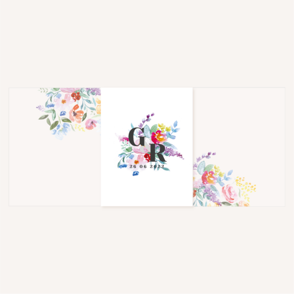 Faire-part mariage fleurs aquarelle mariage fleuris