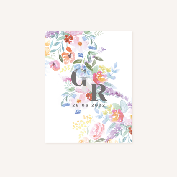 Faire-part mariage fleurs aquarelle mariage fleuris